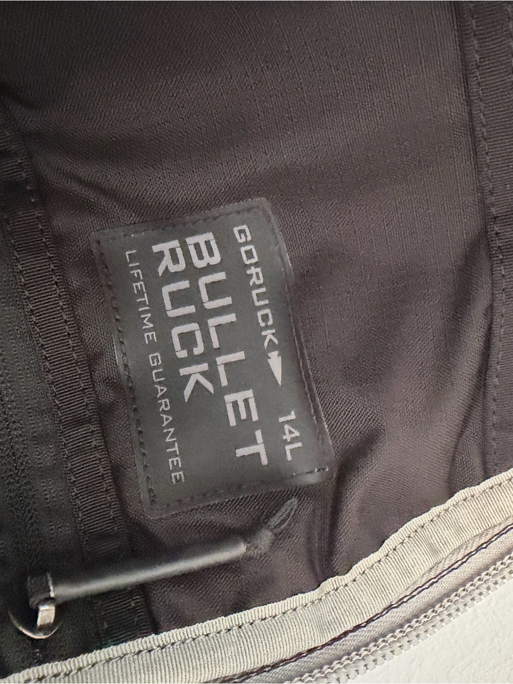 GORUCK Bullet Ruck 14L – Black / Wolf Grey (Ripstop Nylon) Backpack - Picture 10 of 12